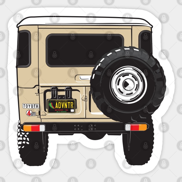 Landcruiser Backside Sticker by Bulloch Speed Shop